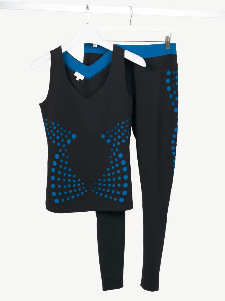 Escada Sport Ecirca & Ecircola Black Perforated Activewear Set